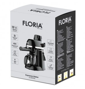 Machine À Café Expresso FLORIA 240ml Noir